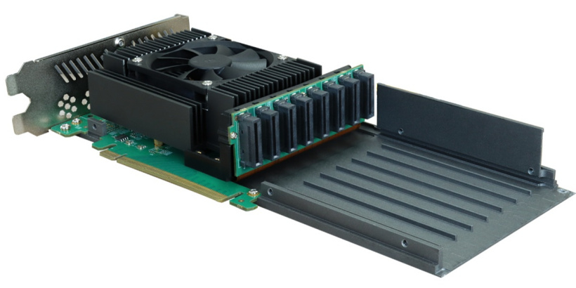 双槽厚度塞下 16 块 M.2 2280 SSD,HighPoint 推出 SSD7749M2 RAID 附加卡