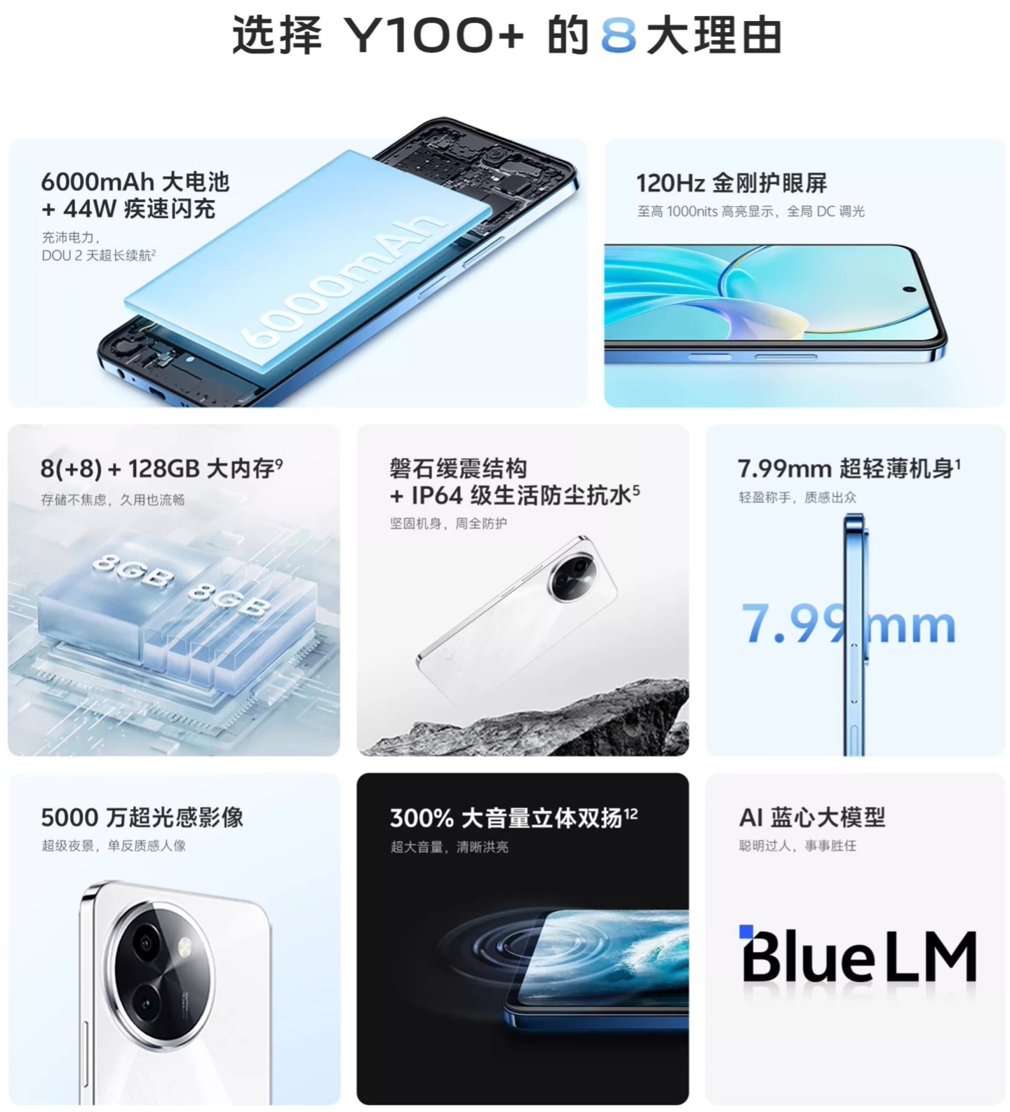 vivo Y100+ 上架官网:6000mAh 电池,8+128GB 版本 1499 元