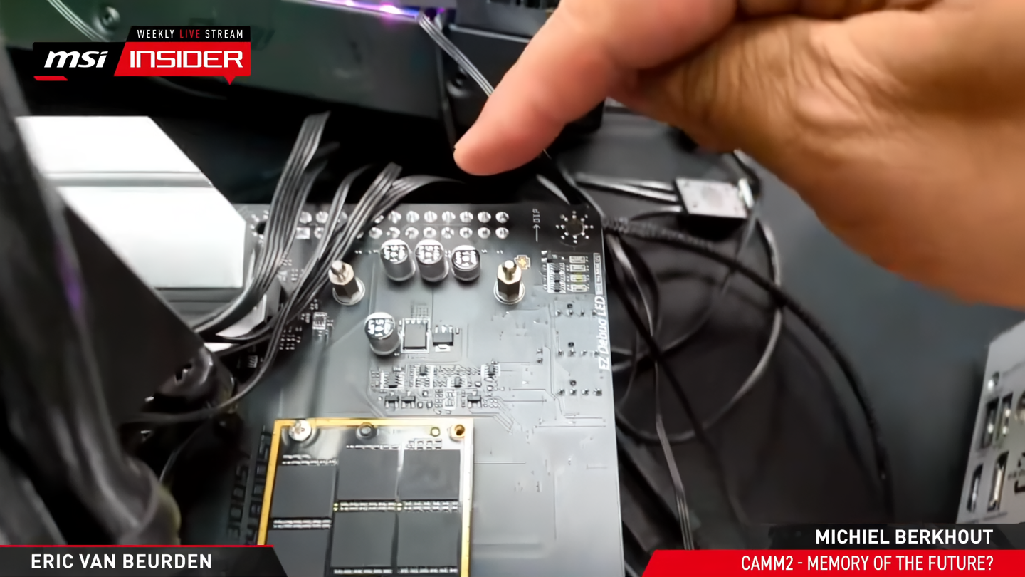 微星介绍 CAMM2 DDR5 内存对台式电脑的优势：速度更快、延迟更低、设计更酷