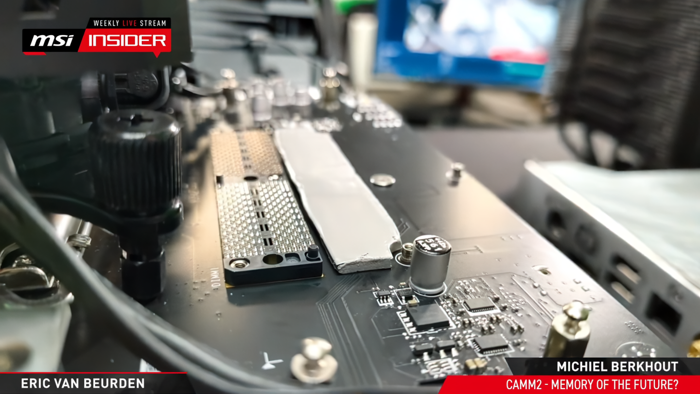 微星介绍 CAMM2 DDR5 内存对台式电脑的优势：速度更快、延迟更低、设计更酷