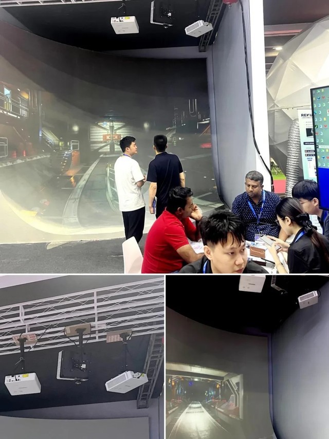 鸿合激光工程投影机闪耀2024数字显示与元宇宙生态博览会