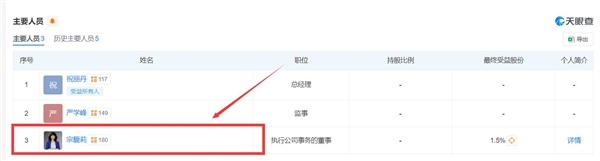 宗馥莉再接手母亲名下公司:任衡阳恒枫饮料执行董事