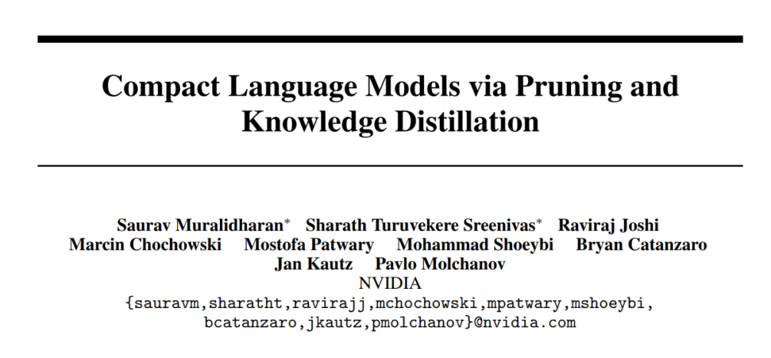 英伟达玩转剪枝、蒸馏:把Llama 3.1 8B参数减半,性能同尺寸更强