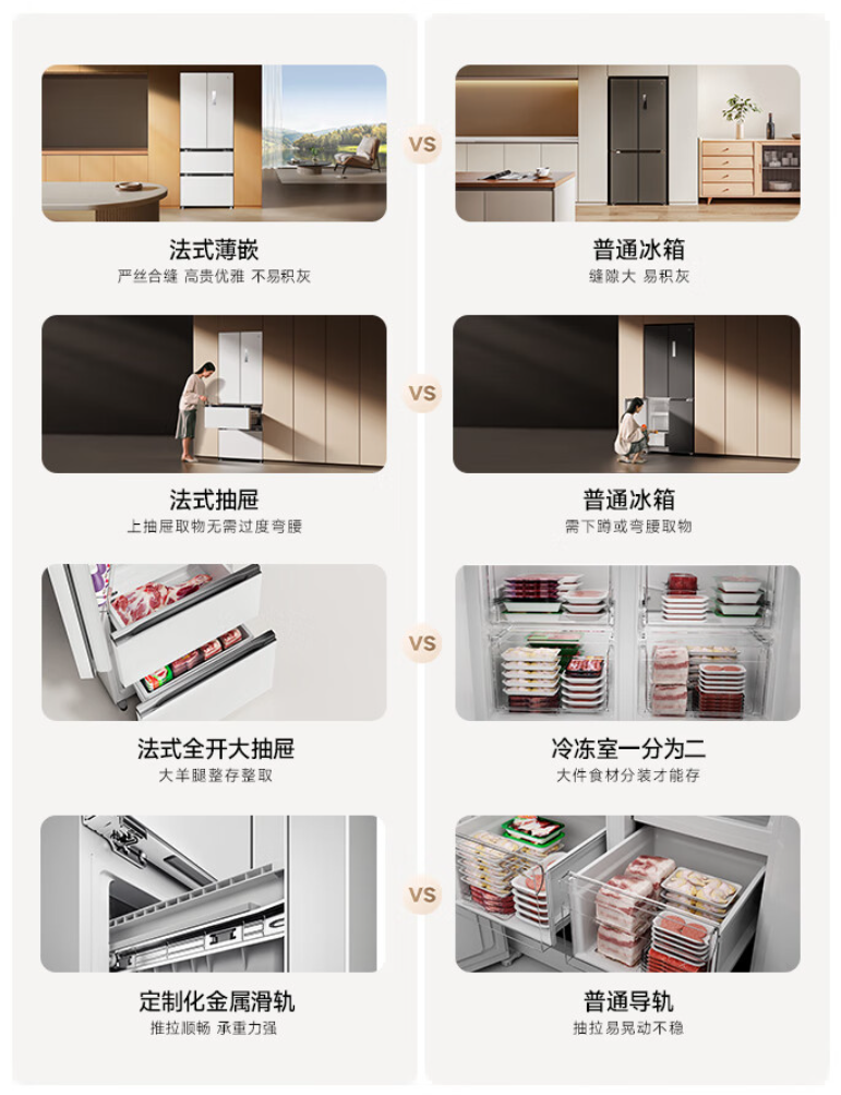 上市价 3499 元:小米 439L 法式冰箱 2995.8 元京东直降