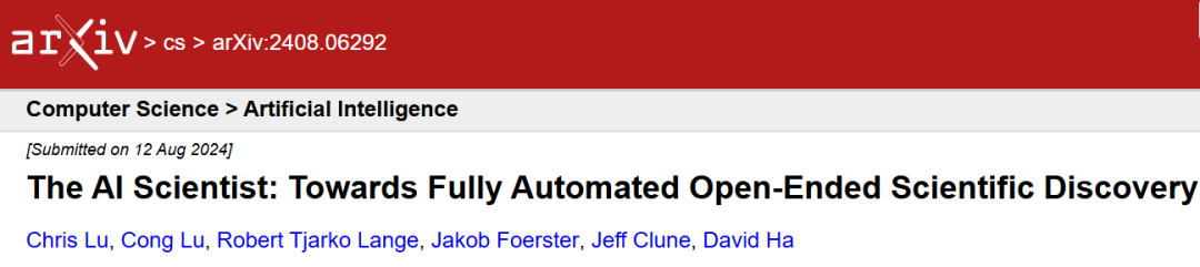 首个全自动科学发现AI系统，Transformer作者创业公司Sakana AI推出AI Scientist