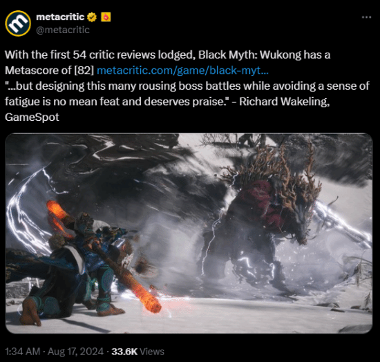 国外玩家热议《黑神话》评分:不懂剧情扣分不合理、不尊重女性更是瞎扯