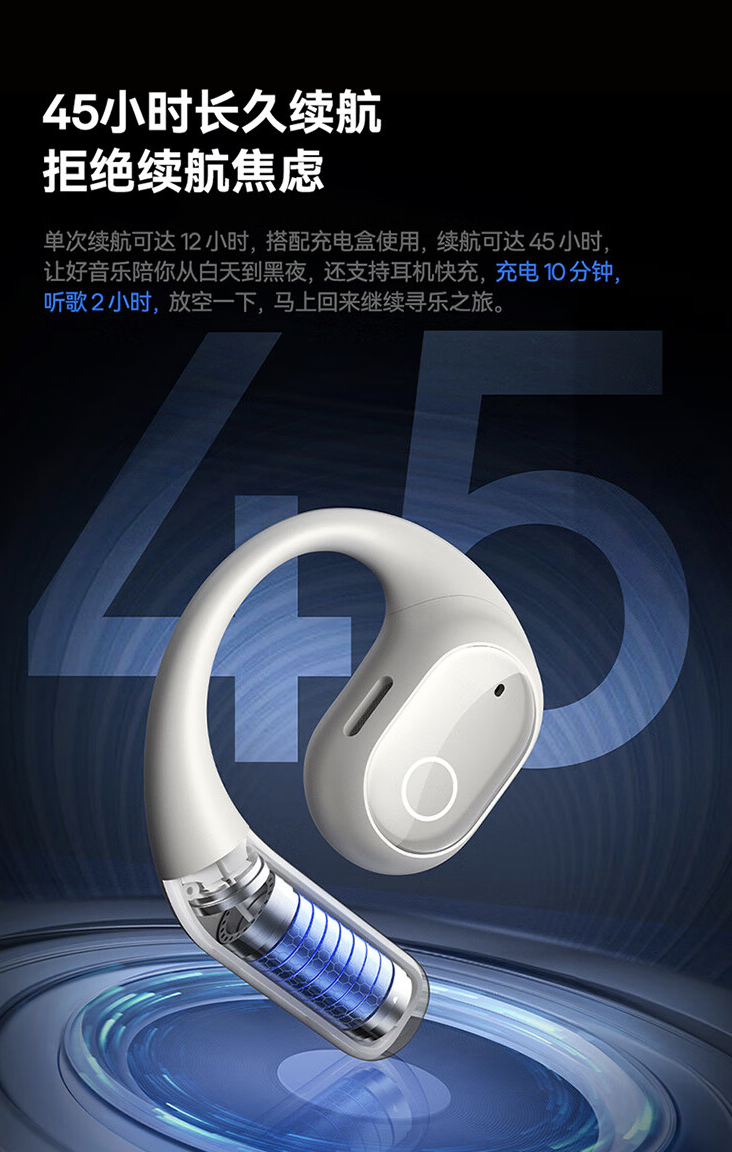 倍思 Eli 1i Fit 开放式蓝牙耳机开售:双麦 ENC 降噪、45 小时续航,189 元