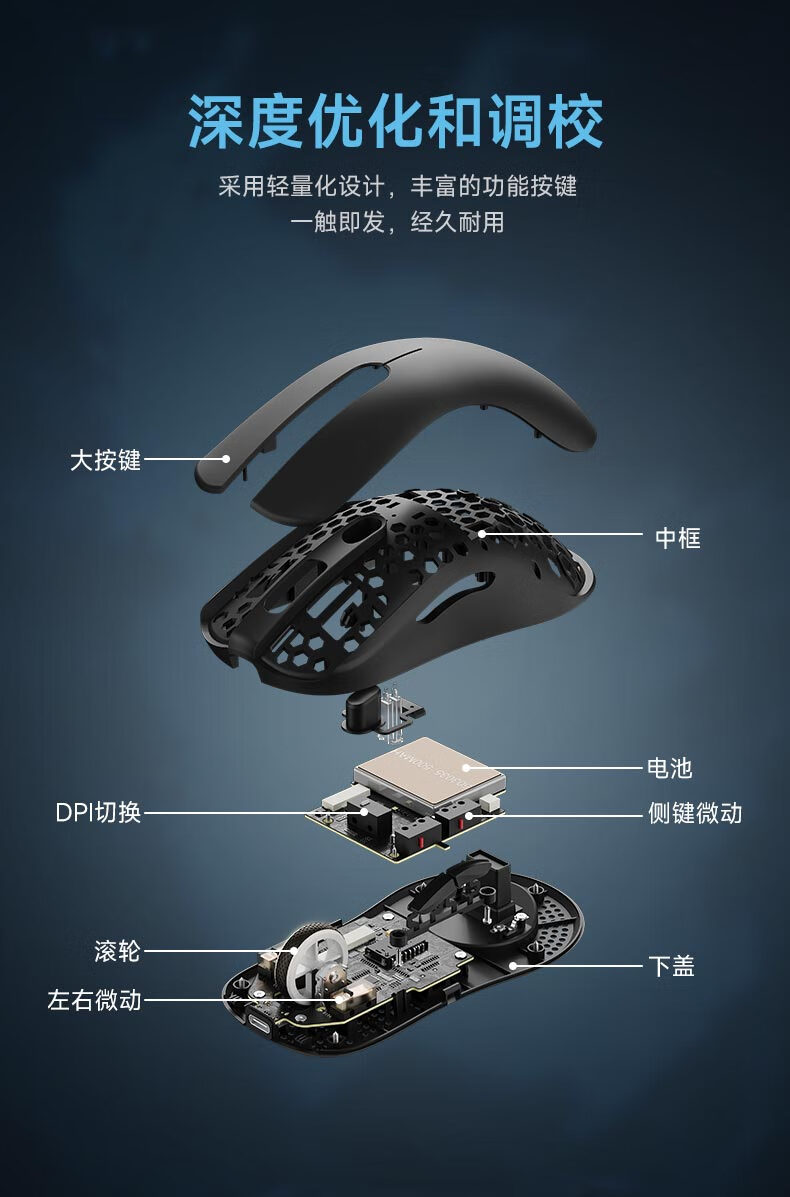 AKKO 艾酷 AG ONE 星闪鼠标开售：PAW3395、72g 轻量化设计，249 元