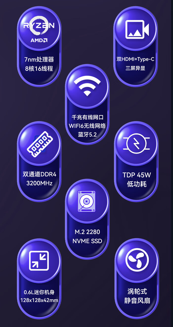 大唐 TRA5 迷你主机新增“准系统版”:R7-5800H、双 HDMI,1199 元