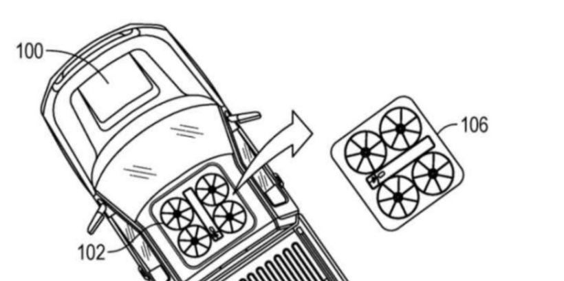福特汽车在美国获新专利：皮卡自带无人机起降平台，可实现“弹性着陆”