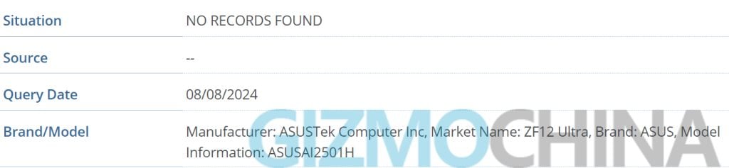 华硕 Zenfone 12 Ultra 手机现身 IEMI 数据库，有望 2025 年发布