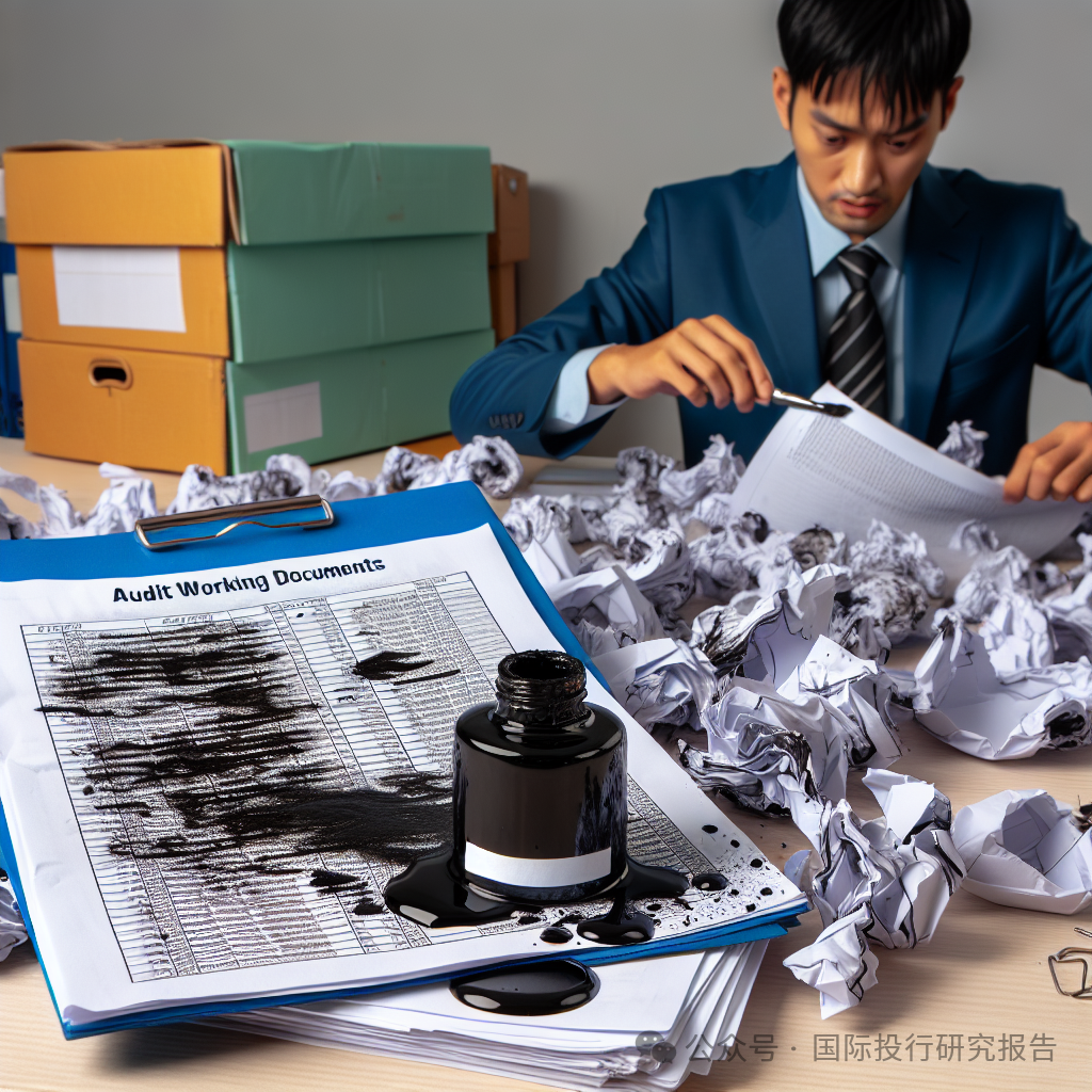 (AIGC图:伪造、篡改、毁损审计工作底稿)