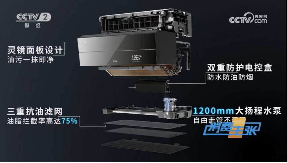 央视《消费主张》权威推荐 :TCL厨清爽厨房空调,新一代厨房空调