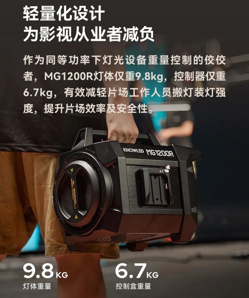 神牛 MG1200R 诺力全彩 LED 影视灯发布:1500W 功率、新增低亮模式,33800 元 / 台