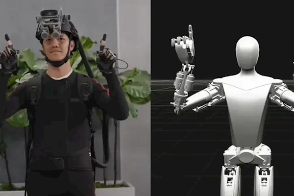 特斯拉雇人穿动捕服训练擎天柱人形机器人:时薪最高340元