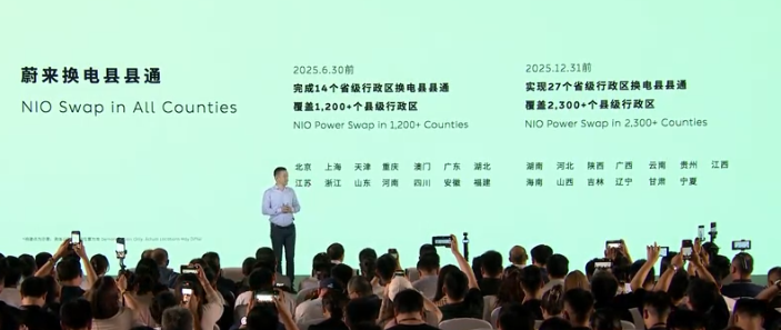 蔚来能源“加电县县通”计划发布：明年 6 月底全国充电县县通、14 个省级行政区换电县县通