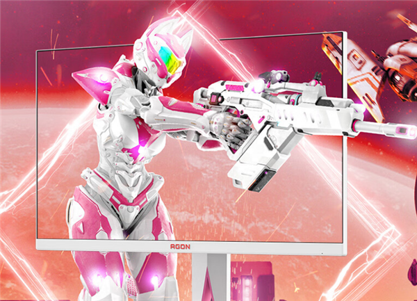 1699元 AOC推出新款27寸显示器:白+粉配色、2K 180Hz屏