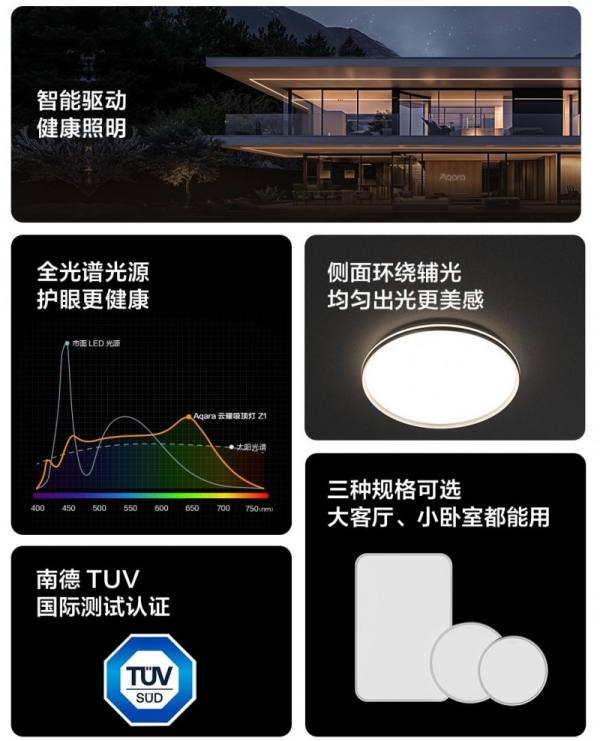 Aqara发布云熙D1S与云耀Z1S ，为家庭带来健康自然光