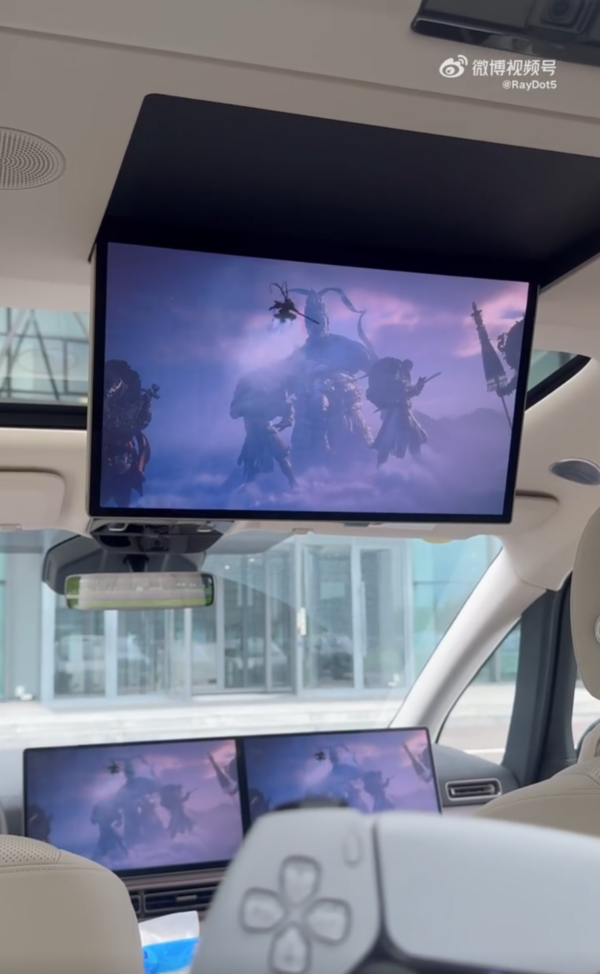 网友在理想MEGA上玩《黑神话》:打开通风按摩太赞了