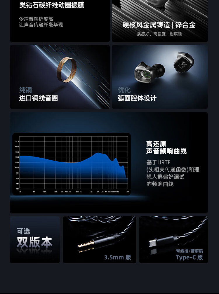 山灵 MG20 有线耳机上架：10mm 动圈振膜、可选 3.5mm / Type-C，首发 199 元起