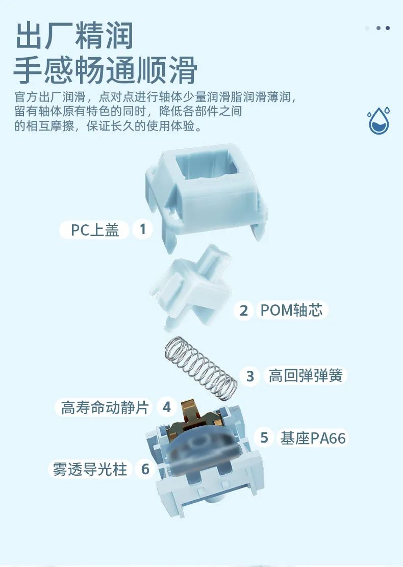 凯华线性沐雪轴（MX 知冬轴）开售：触发力 45±8gf、十字导芯，首发 19.6 元起