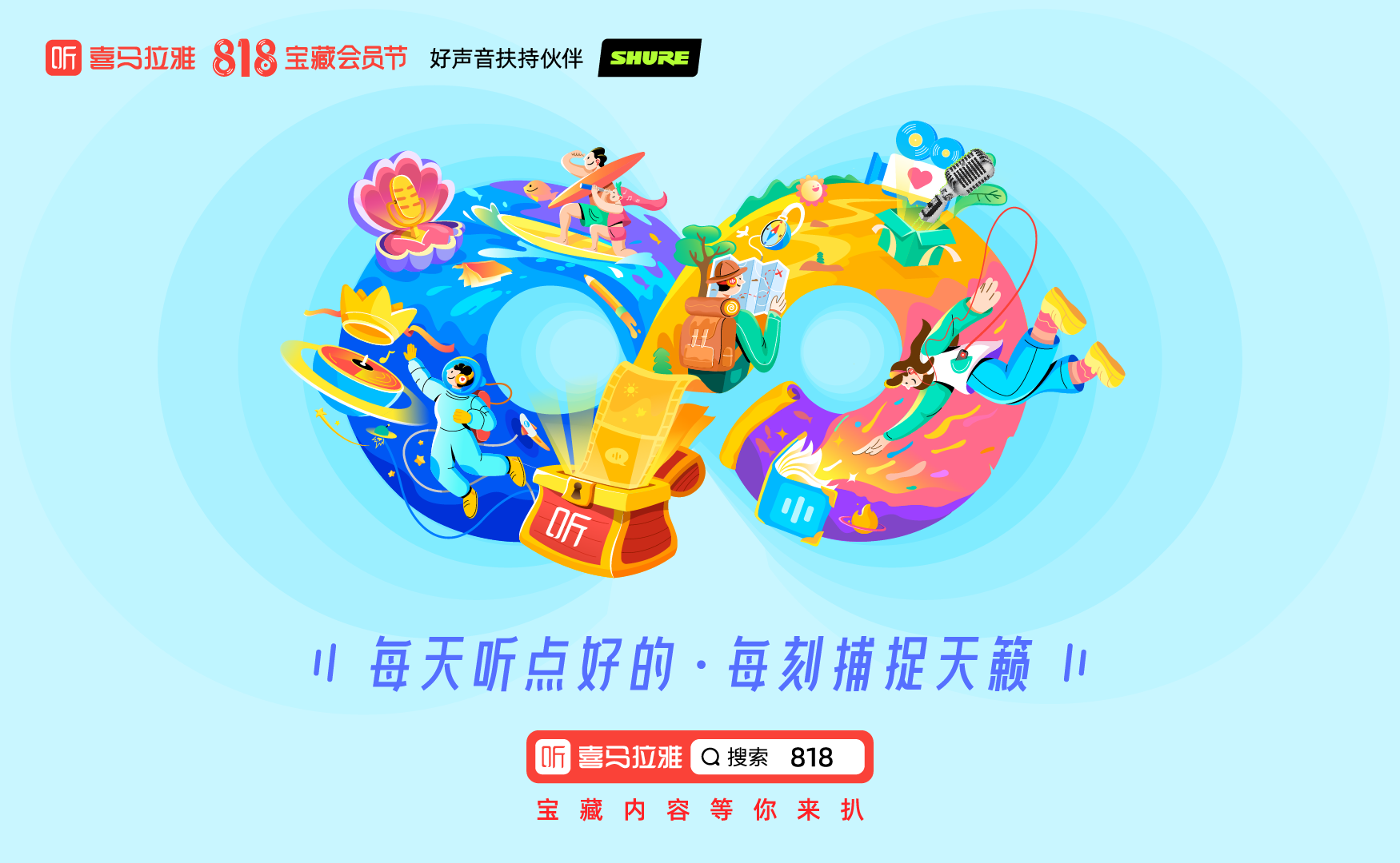 喜马拉雅启动“818宝藏直播 有戏”活动：百场直播调动年轻人表达欲