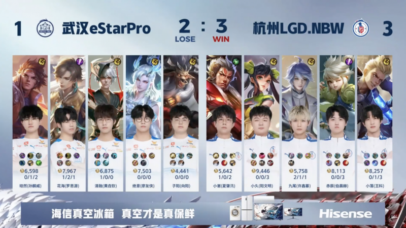 守护狼队“经济”，海信真空魔方科技助力KPL夏季赛领“鲜”一步