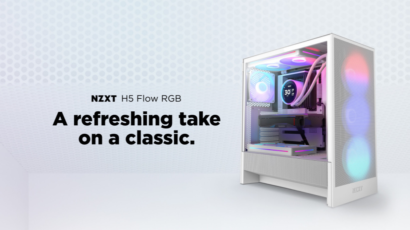 冷却升级，恩杰 NZXT 推出 2024 款 H5 Flow 紧凑中塔侧透机箱