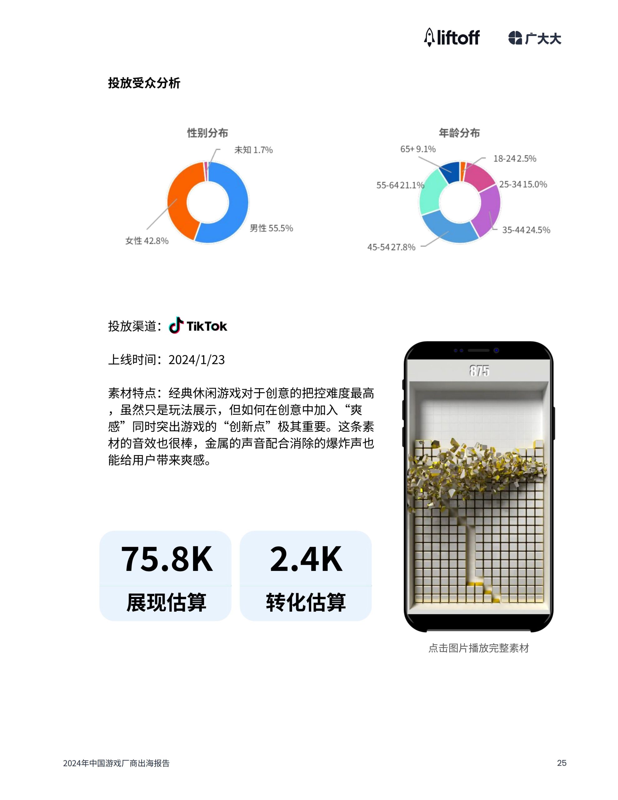 广大大&liftoff：2024年中国游戏⼚商出海报告