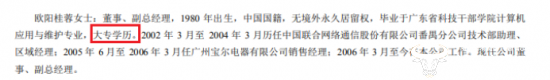 小熊电器副总欧阳桂蓉是创始人表妹 近几年连续涨薪至161.7万元