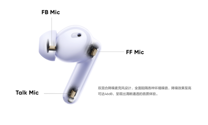 真我Buds T310耳机发布,46dB深度降噪售价199元