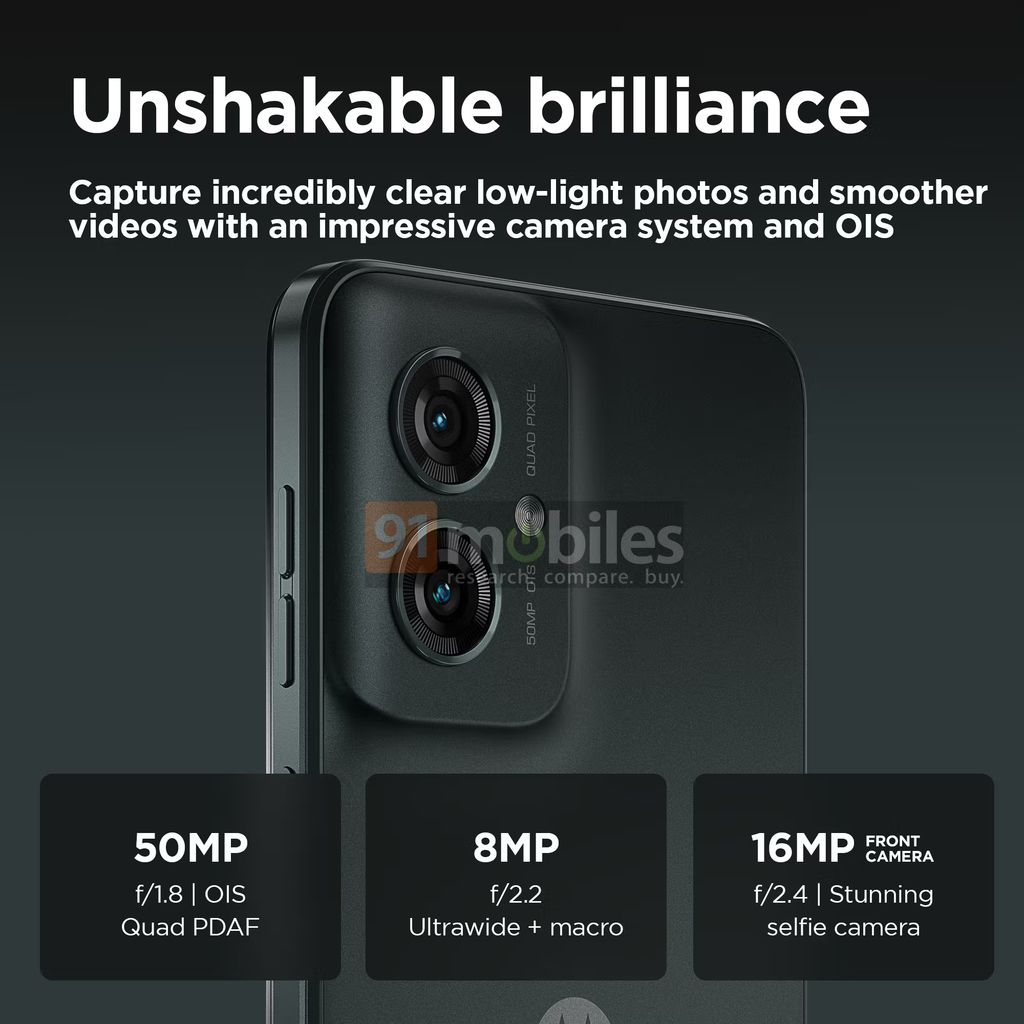 摩托罗拉 Moto G55 5G 手机宣传材料曝光:5000 万主摄、5000mAh 电池