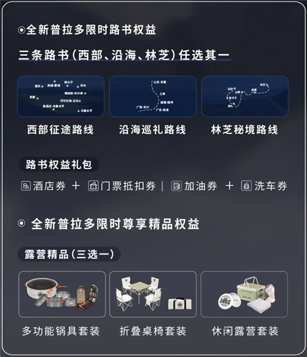 路书礼包+露营精品!全新普拉多推专属车主权益