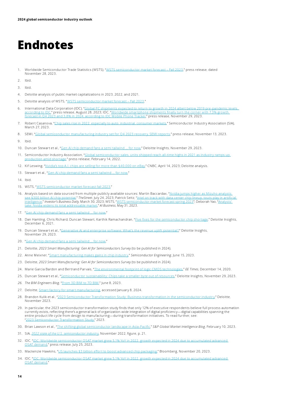 德勤:2024年全球半导体产业展望