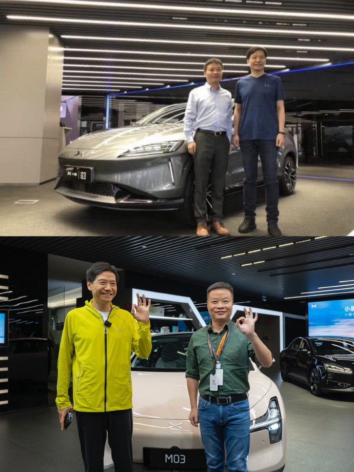 雷军到访小鹏汽车广州总部,何小鹏大赞“亦师亦友的兄弟”