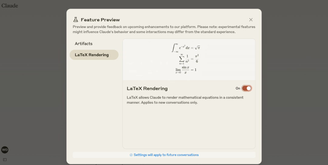 终于，Claude上线LaTeX公式渲染功能，评论区网友沸腾了