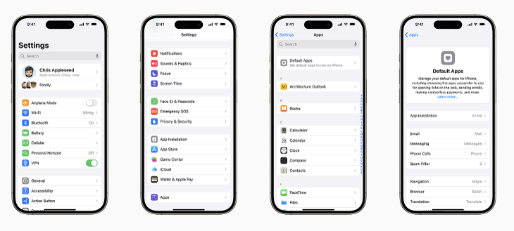 苹果 iOS / iPadOS 18 将为欧盟用户提供更高自由度,允许删除相机、App Store、照片、信息等应用