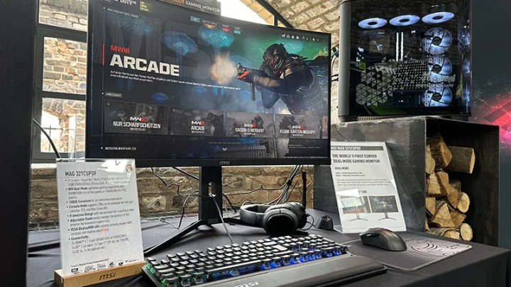 微星发MAG 321CUPDF电竞显示器 全球首款曲面双模产品