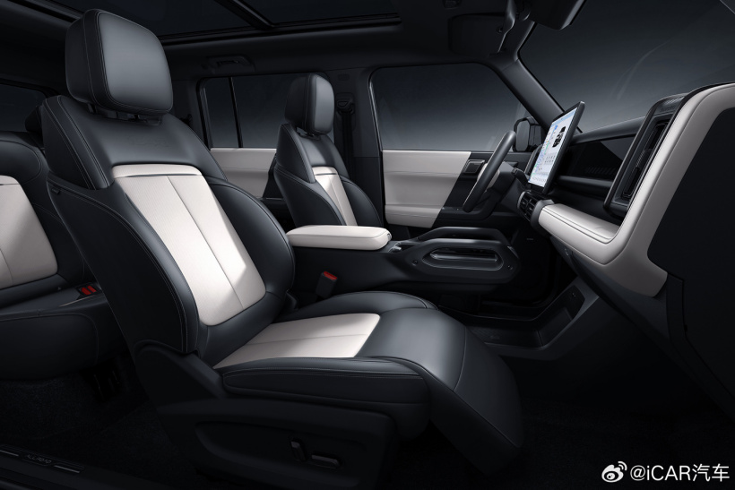 奇瑞 iCAR 03T 纯电 SUV 内饰官图公布,8 月 30 日成都车展亮相
