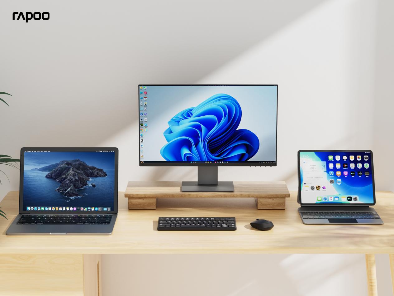 80键区带数字键功能，多设备简便交互，雷柏8000GT 2024款多模无线键鼠套装上市