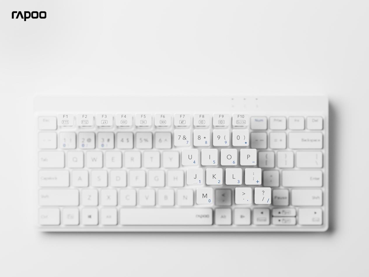 80键区带数字键功能，多设备简便交互，雷柏8000GT 2024款多模无线键鼠套装上市