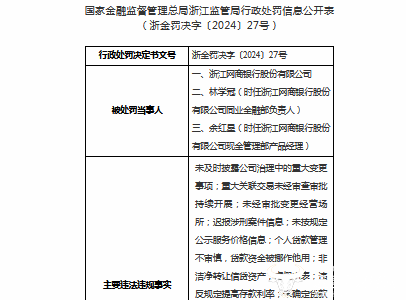 迟报涉刑案件等十三项违规 网商银行被罚735万 董事长金晓龙怎么看？