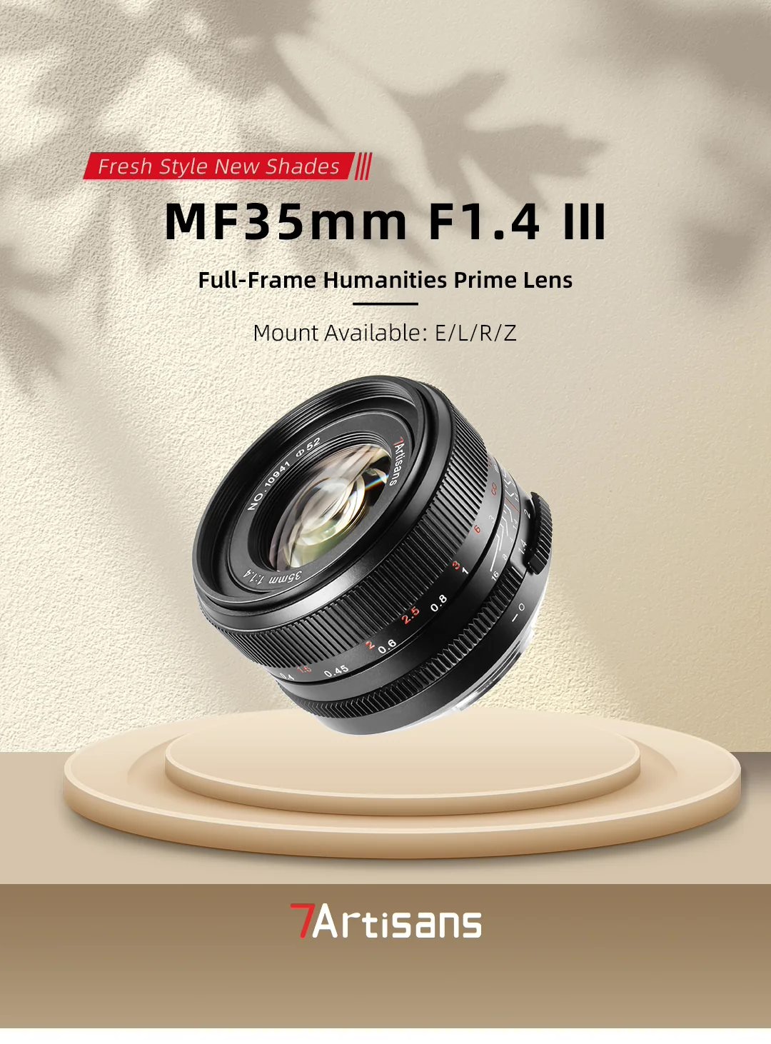 七工匠推出第三代 MF 35mm F1.4 镜头:适用于 E / EOS-R / Z / L 卡口,189 美元