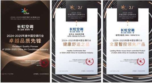 荣耀满载|长虹空调精工品质与智慧创新双轮驱动