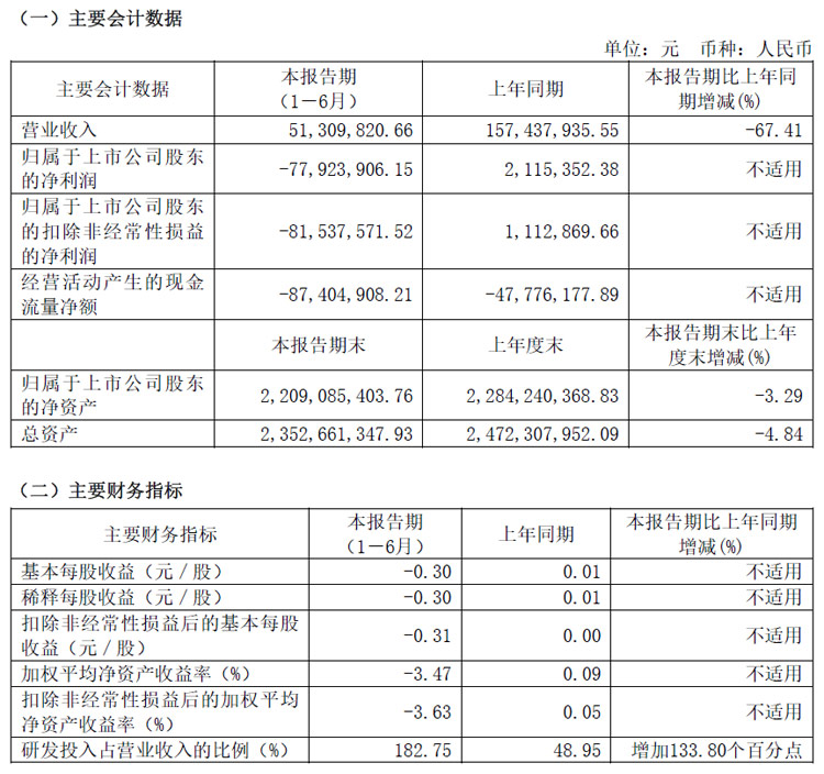 格灵深瞳半年报:营收同减67.41%,净利润亏损7,792.39万元