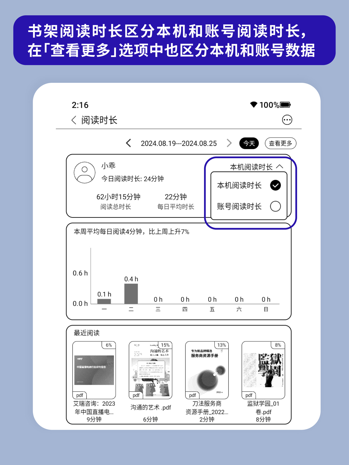 汉王 Clear 6 电纸书标准版获推 1.00.55 固件升级：新增 AI 智能推荐、清楚本地阅读数据等功能