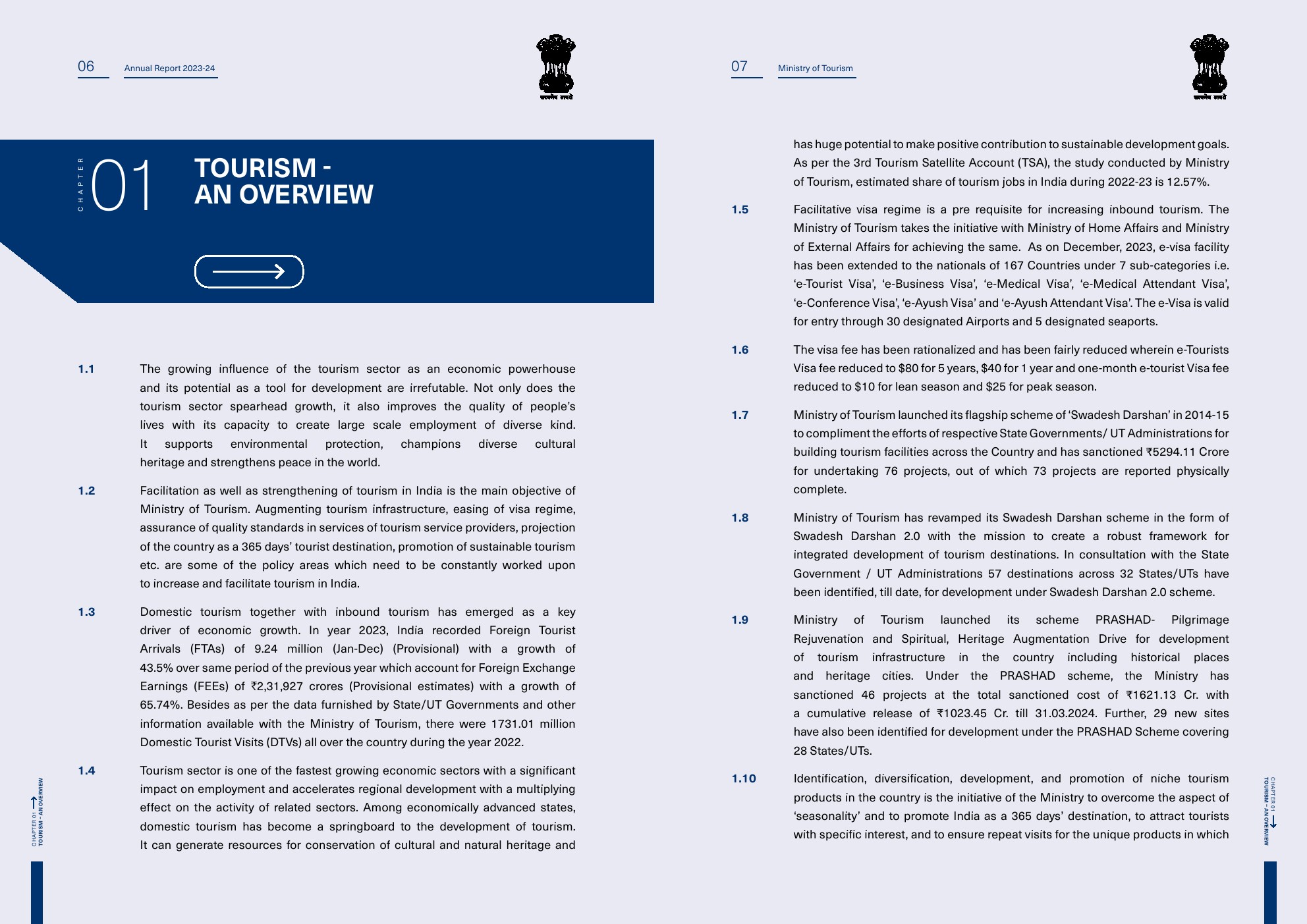 印度旅游部:2023-2024年印度旅游报告
