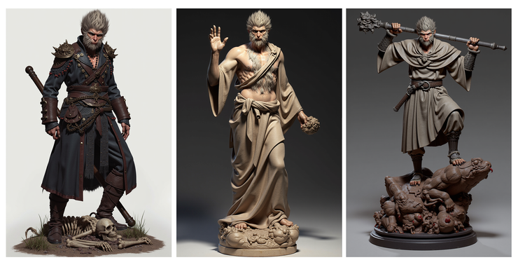 黑神话手办炒到6000,AI自己做一个可行?