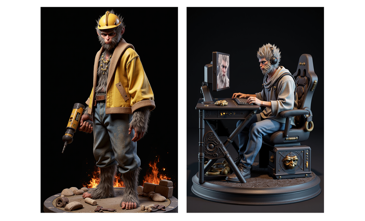 黑神话手办炒到6000,AI自己做一个可行?