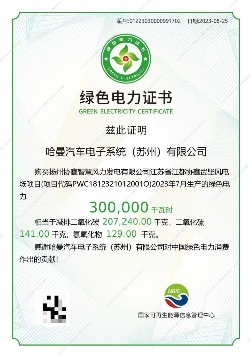 绿色创新,责任领航 哈曼构建可持续发展未来